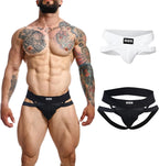 MALEBASICS Mens Jockstrap Athletic Supporter 3" Wide Band – Jock Strap Underwear for Men, Breathable Sport Fit