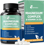 ZMA Supplement - Ultra Magnesium Zinc Vitamin D3 K2 C B6 & Inositol, with Magnesium Glycinate, Malate, Citrate, 23-in-1 Advanced Synergistic Formula for Sleep, Bone, Heart & Immune Support, 120 Caps