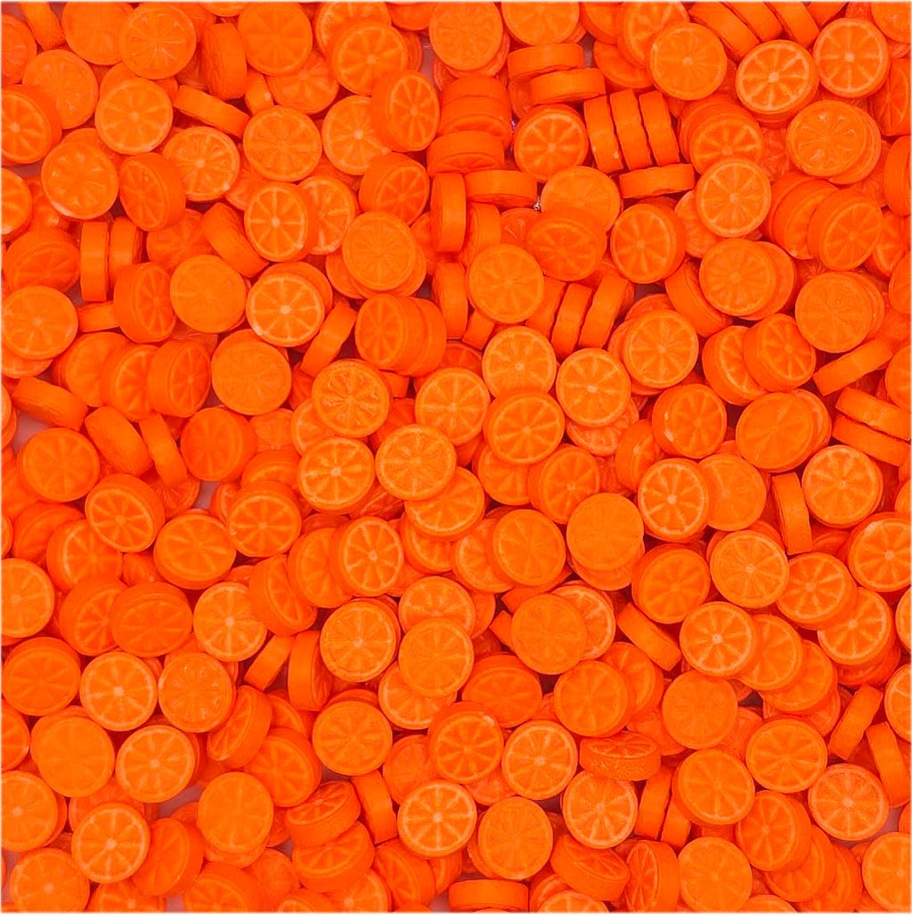 NCS Orange Slice Shaped Edible Sprinkles – Orange Cupcake, Cake & Cookie Decorations, 7 oz
