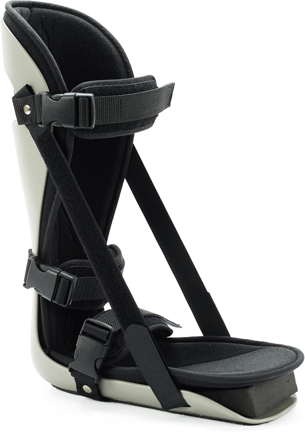 Plantar Fascitis Night Splint Adjustable Leg Support Brace for Fascia, Tendon and Calf Stretching, Heel and Bone Spur, Arch Pain Treatment Fit Right or Left Foot, Grey, Small