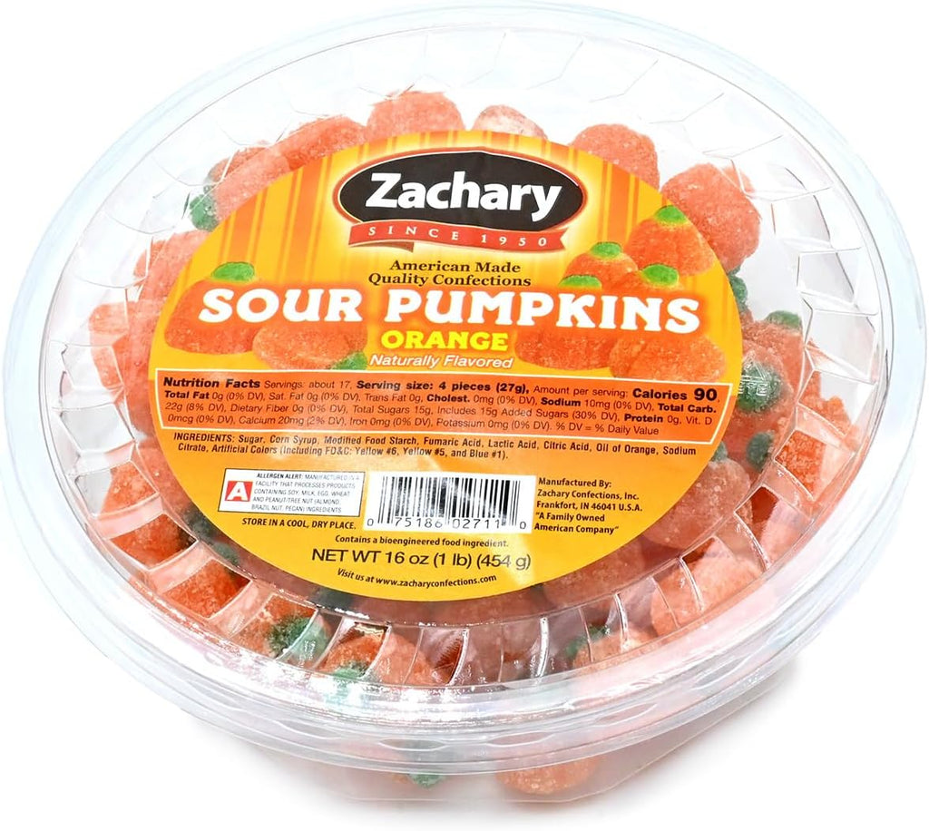Zachary Sour Jelly Pumpkins 16oz Tub