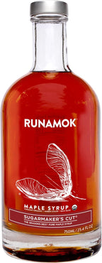 Runamok Maple Syrup Organic Sugarmaker's Cut - Grade A Vermont Maple Syrup, Amber Color, Rich Taste | Pure Maple Syrup & 100% Natural | Classic Breakfast & Pancake Syrup | 25.36 Fl Oz (750mL)