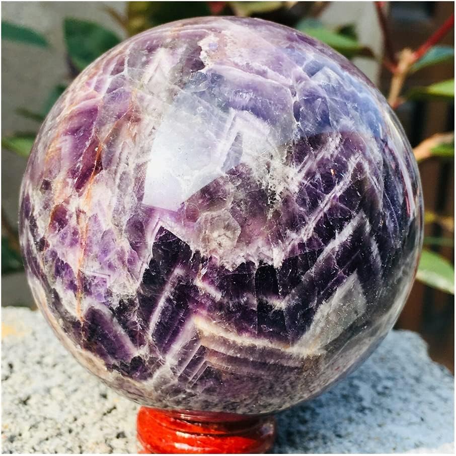 Health & Household Natural Dreamy Amethyst Sphere Quartz Crystal Ball Healing (Color : Plum, Size : 8cm)
