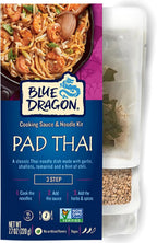 Blue Dragon Pad Thai 3 Step Cooking Sauce & Rice Noodle Kit - 7.7oz (Pack of 1) - Pre-Portioned Sachets of Dried Rice Noodles, Pad Thai Sauce, & Aromatic Herbs & Spices - Vegan, Non-GMO & Gluten-free