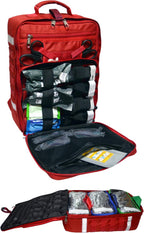 DERBY Tactical EMT Trauma Backpack 20L First Aid Medical Bag MOLLE Water Resistant Rescue Gear for Paramedic Firefighter Combat Medic Emergency Response Red