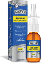 Sovereign Silver Sinus Relief Nasal Spray, 10 PPM Bio-Active Silver Hydrosol, Sinus Spray to Cleanse Mucus & Allergens, Drug-Free Nasal Cleanser, Non-Habit Forming – 1 fl oz (30mL)