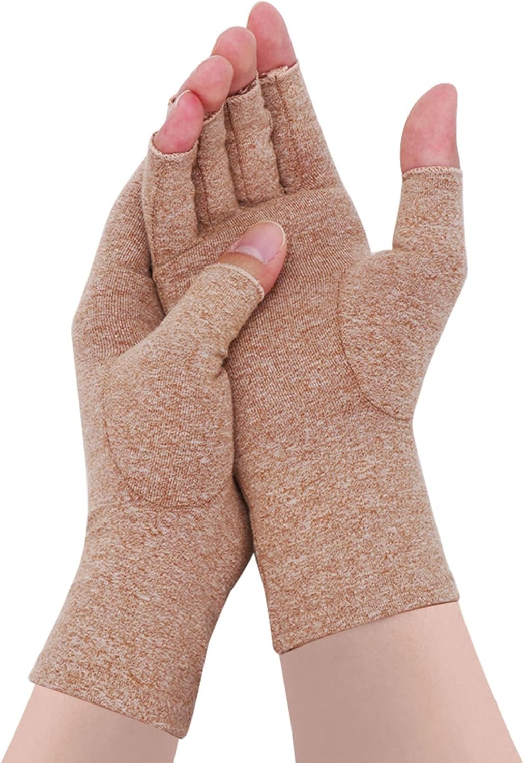 Arthritis Gloves - Compression Fingerless Joint Pain Relief Hand Mitten Warmth Carpal Tunnel Glove for Women Men