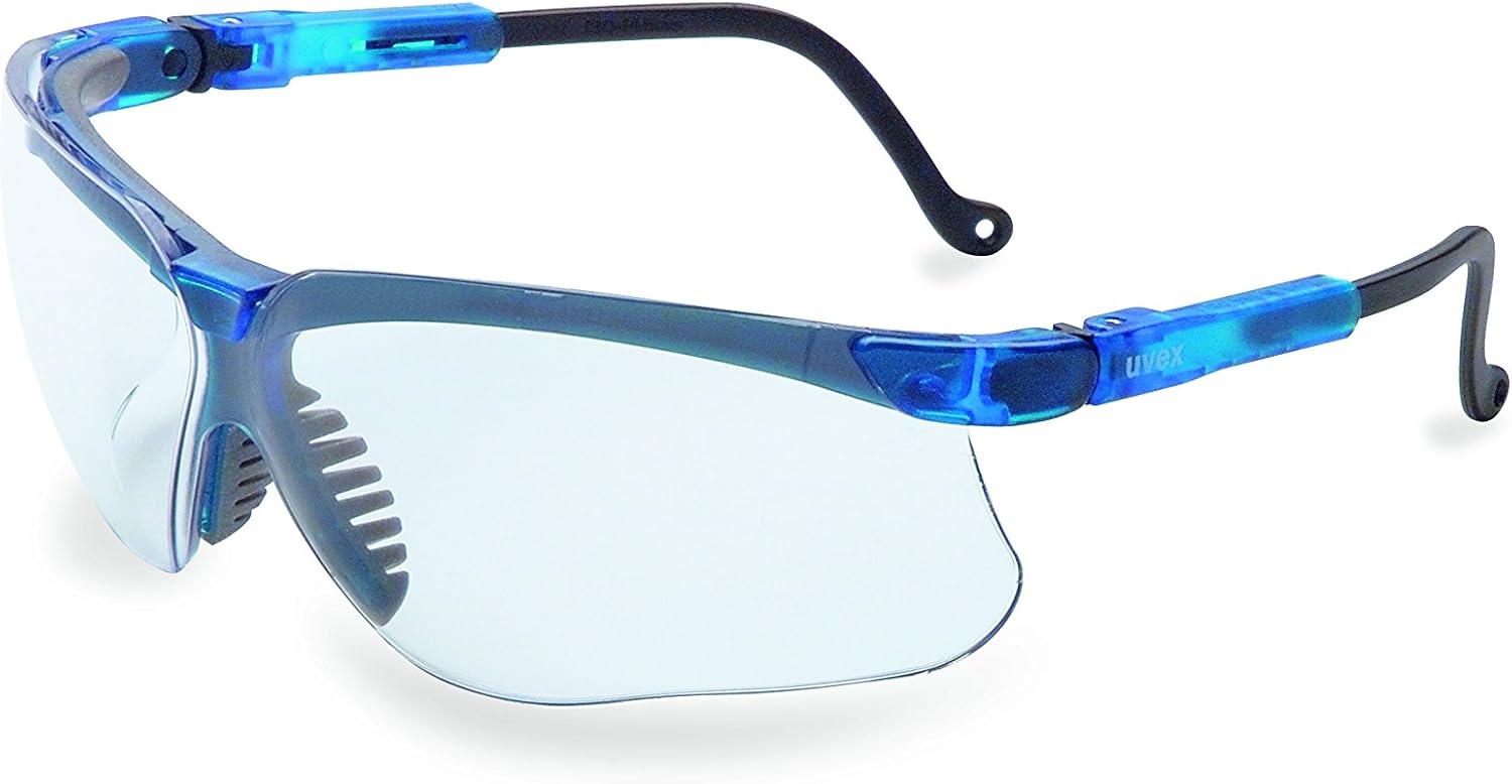Honeywell Uvex Genesis Safety Glasses with Uvextreme Anti-Fog Coating, Vapor Blue Frame (S3240)