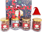 Ghasitaram Gifts Jaiccha Christmas Gifts Hamper Box with 4 Christmas Jars