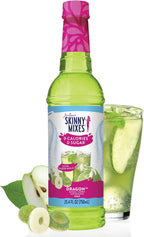 Jordan's Skinny Mixes Sugar Free Syrup, Sour Green Apple, Fruit Flavored Water Enhancer, Drink Mix for Iced Tea, Lemonade, Drinks, Low Calorie Water Flavoring, Dairy & Gluten Free, Kosher, 25.4 Fl Oz