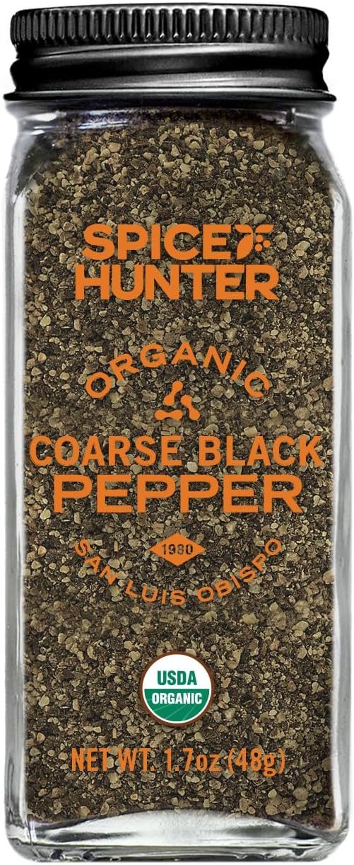 Spice Hunter Black Pepper, Coarse Ground, Organic, 1.7 Ounce (Pack of 6)