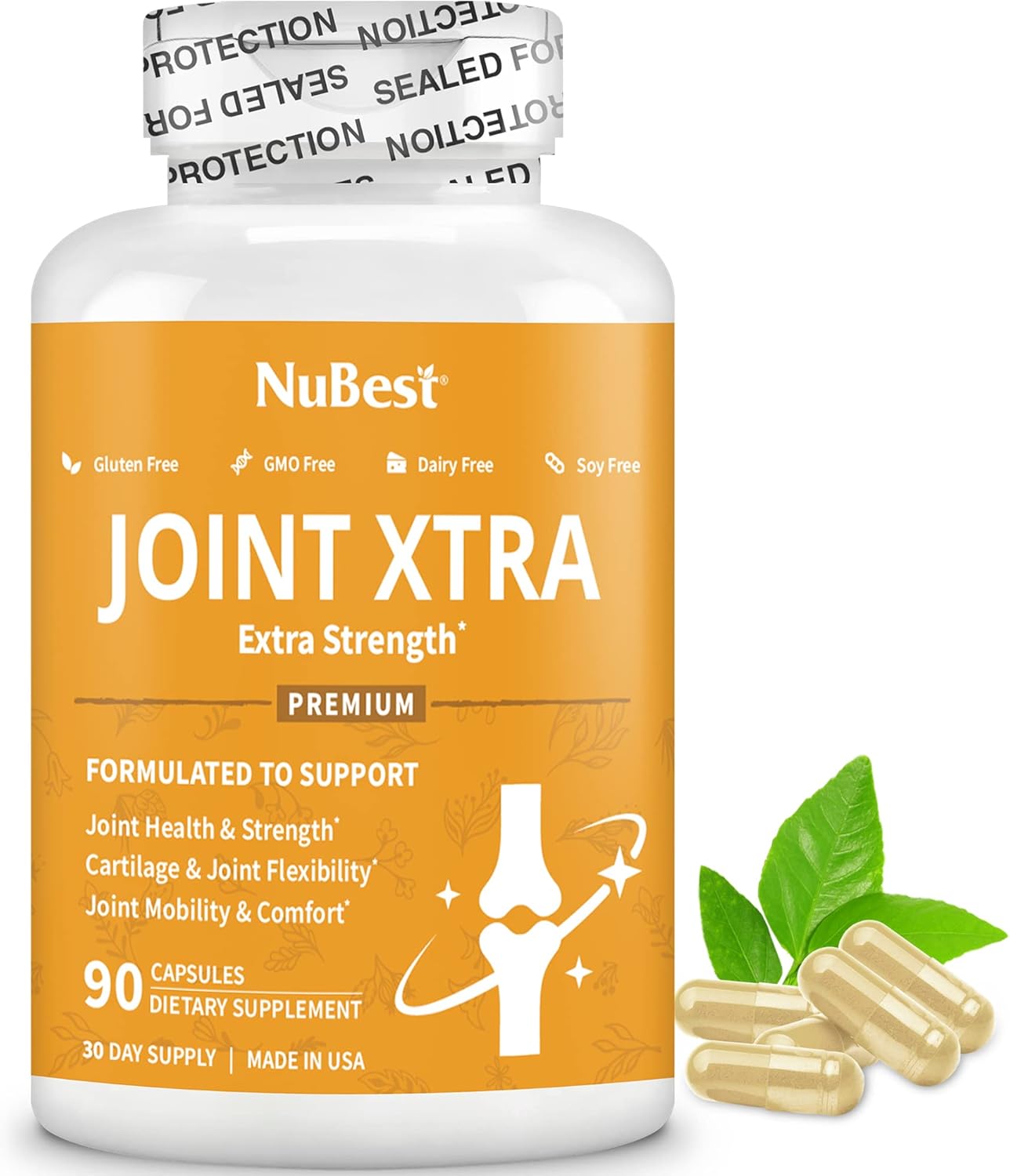 NuBest Joint Xtra - Joint Support Supplement | Joint Health Formula with Triple Joint Strength - Glucosamine, Chondroitin, Turmeric, MSM | 1 Month Supply