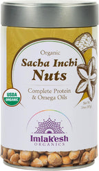 Imlakesh Organics Sacha Inchi Nuts - High Protein Superfood Nuts, 0 Net Carbs, Paleo and Keto Snack, Gluten-Free, Vegan (14oz Metal Jar)