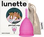 Lunette Menstrual Cup Reusable BPA Free Period Cup with 12-Hour Leak Free Comfort - Soft 100% Medical-Grade Silicone - Eco-Friendly Pad & Tampon Alternative – Vegan - Made in Finland - Size 1 Pink