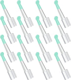 Nuanchu 16 Pcs Ear Spoon Tips Ear Cleaner Replacement Tips Wax Removal Replacement Accessories Set for Adults Removal(Long,Light Green)