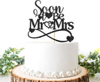 Soon to Be Mr & Mrs Cake Topper, Just Married, Bride and Groom, Glittery Happy Wedding Day Party Deocrations Supplies