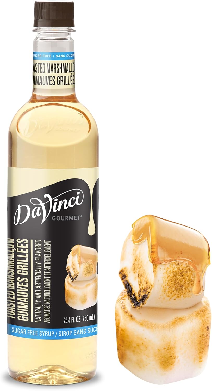 DaVinci Gourmet Sugar-Free Toasted Marshmallow Syrup, 25.4 Fluid Ounces (Pack of 1)