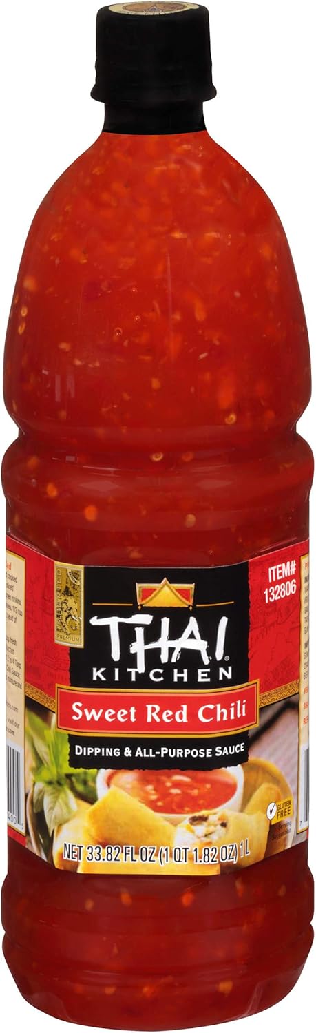 Thai Kitchen Sweet Red Chili Sauce, 33.82 oz - One 33.82 Ounce Jar of Sweet Chili Sauce, Perfect on Seafood, Wings, Vegetables, Pizza and More