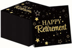 50 Pack Retirement Paper Napkins Retirement Party Decorations Happy Farewell Celebration Graduations Supplies We Will Miss You Napkins for Retired Decor Favors Black Gold Teacher