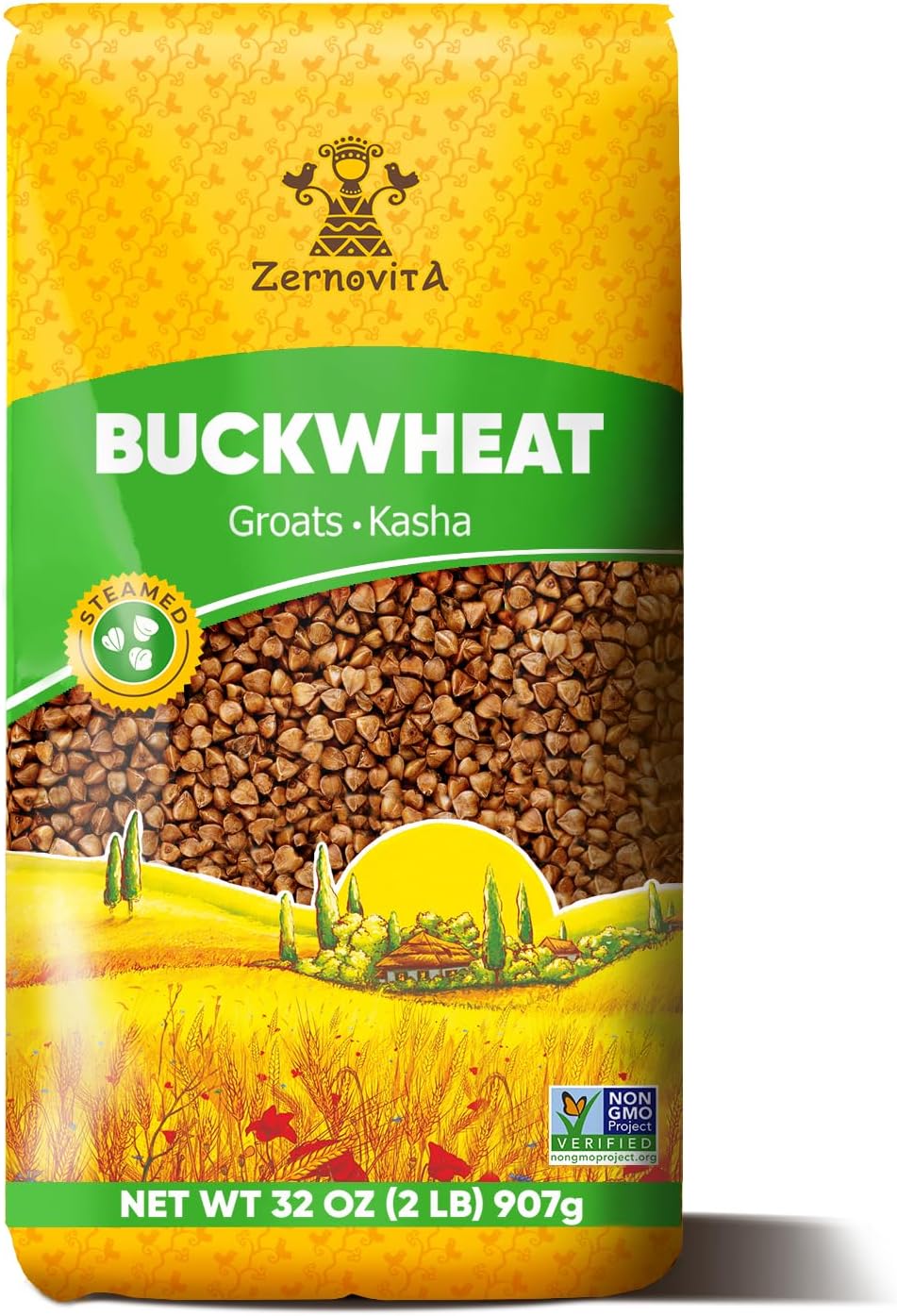 Zernovita Buckwheat, 2lb, Non GMO, Premium Whole Grain for Porridge, Kasha, Side Dishes