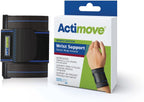 Actimove Sports Edition Wrist Support Elastic Wrap Around - Adjustable Support- Pain Relief with Medical Compression – Black, Universal