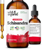 Wild & Organic Schisandra Berry Extract Drops 500 mg - Relaxing Schisandra Supplement - Liquid Chinensis Tincture - Vegan, Sugar & Alcohol-Free - 2 fl oz