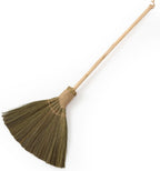 Handmade Whisk Sweeping Broom - Vietnamese Straw Soft Brooms - Large Long Broom with Wooden Handle - Brooms Decorative - 46.46 inch Length