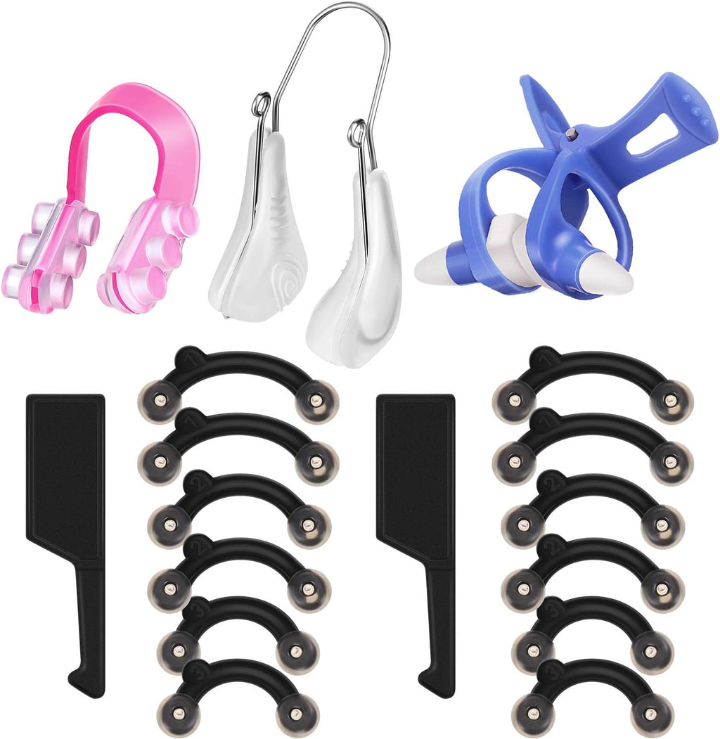 5 Pieces Nose up Lifting Clips Silicone Wide Nose Shaper Bridge Slimming Clips No Pain Beauty Straightening Tools for Women