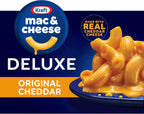 Kraft Deluxe Mac and Cheese, 1 Box, for Easy Dinner or Dinner Sides, Original Cheddar Cheese Flavor, No Artificial Dyes or Flavors, 14 oz