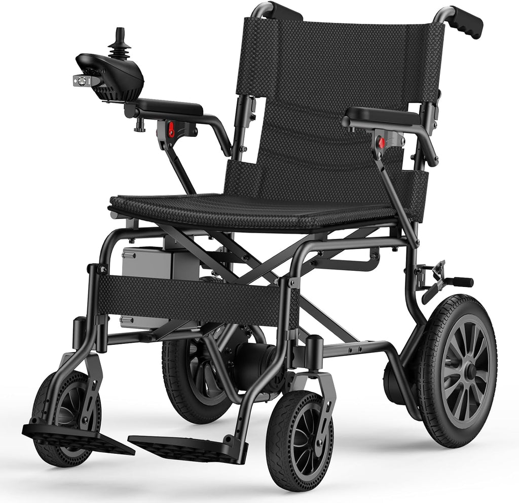 [New Upgrade] Electric Wheelchair for Adults, Foldable Electric Wheelchairs for Seniors, Lightweight Power Wheelchair with 350 lbs Weight Capacity for Travel Home Indoor&Outdoor Airline Approval