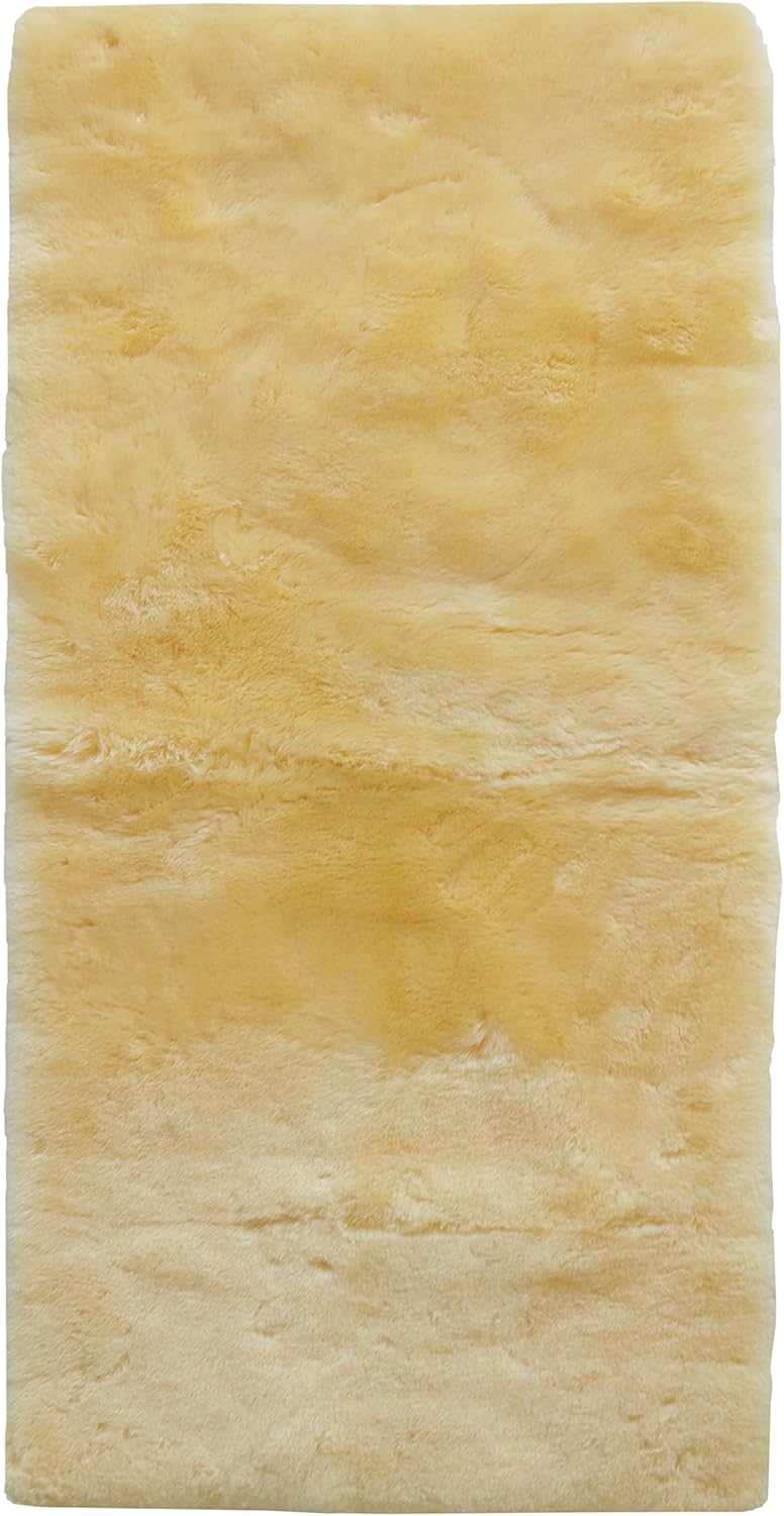 Natural Sheepskin for Bed Sores and Skin Irritation | Gisborne 100% Real Medical Sheepskins with Non-Slip Back for Pain Relief and Discomfort, Wool Seat Pad, Natural, 30 in. x 60 in.