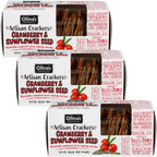 Olina's Bakehouse Crackers, Assorted (3-Pack, Cranberry & Sunflower Seed - Artisan Cracker)