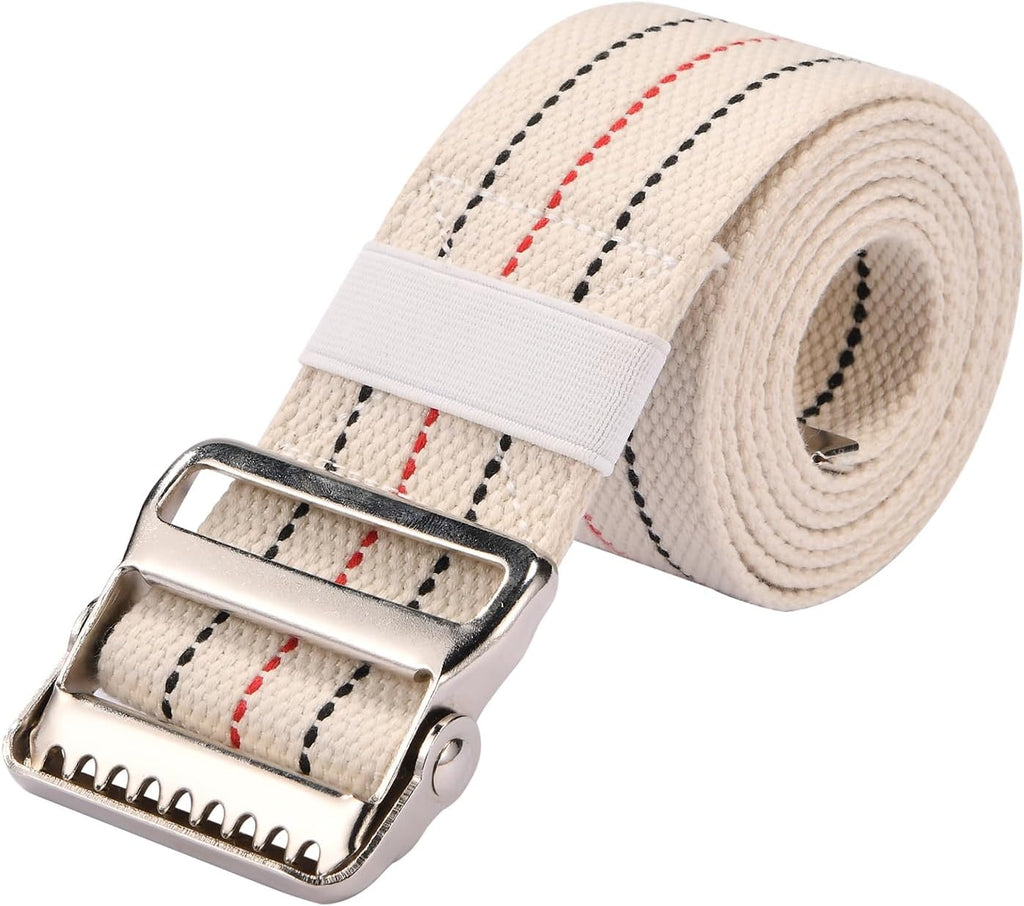 Transfer and Gait Belt with Metal Buckle - 60 Inch, Standing and Transfer Walking Assist Aid for Seniors, Elderly Patients, Caregiver, Nurse, Therapist