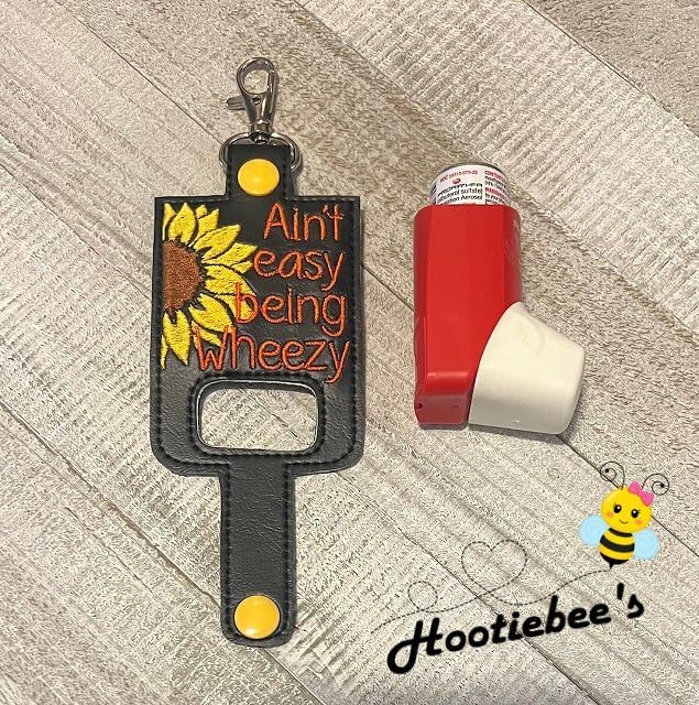 Sunflower Easy Wheezy Inhaler Holder Key Fob