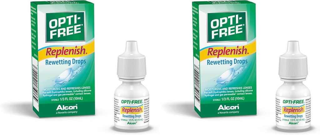 Opti-Free Replenish Rewetting Drops,10-mL,0.33 Fl Oz (Pack of 2)