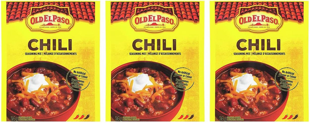 Old El Paso Chili Seasoning Mix, 24g/0.8oz., 3-Pack {Imported from Canada}