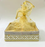 Gift Packing Basket/Fancy Gift Hamper Basket, Baby Shower Gifting, Diwali Dry Fruit Hamper, Wedding Return Gift Trays (8x8x2.5 inches)