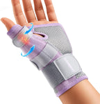 CAMBIVO Thumb Brace with Adjustable Straps, Breathable Wrist Support with Open-Palm for Arthritis, De Quervain's Tenosynovitis, Sprains, Fits Right or Left (Pink, S/M)