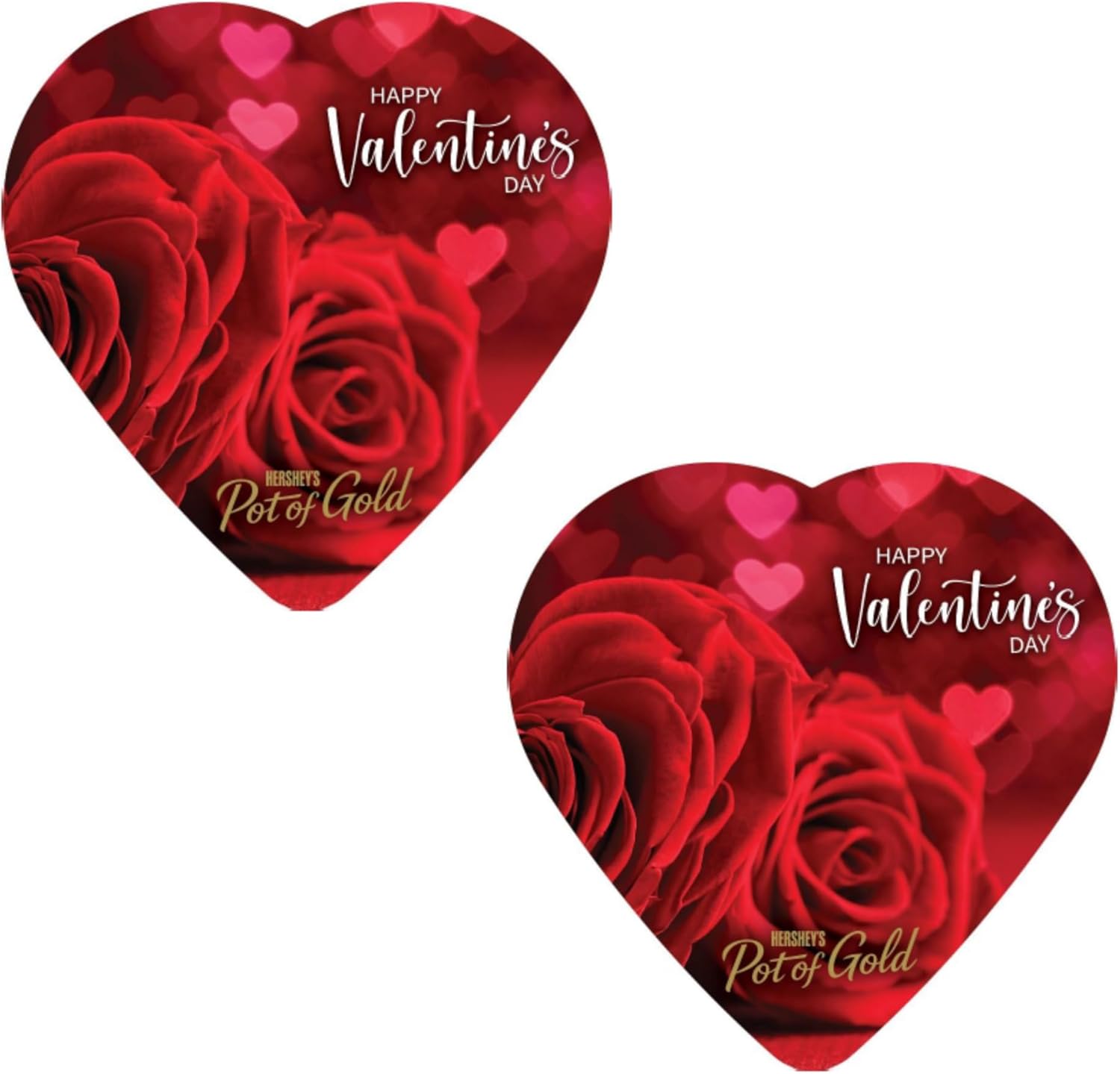 Elmer Chocolate Hershey Pot of Gold - 3.7 oz Heart Shaped Boxes - Pack of 2 - Perfect for Valentine's Day and Sharing with that Special Someone