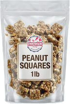 Peanut Squares - 1 lb of Fresh Sweet Crunchy Delicious Roasted Bite Size Snack