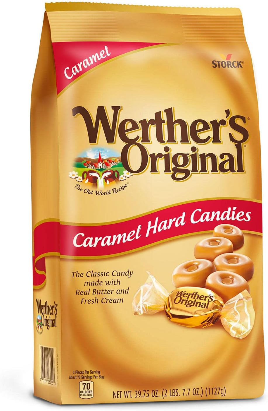 Werther's Original Caramel Hard Candies 39.75oz Bag 2 Pound (Pack of 1)