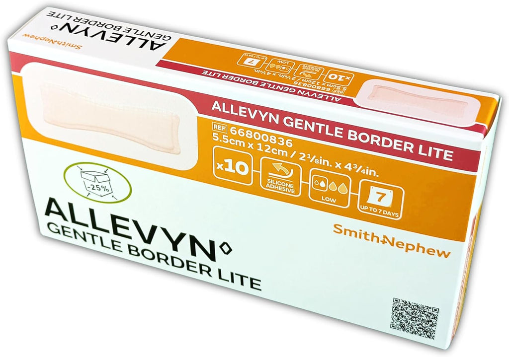 ALLEVYN Gentle Border Lite Foam Dressing 66800836 2.13X4 Inch, Pack of 10