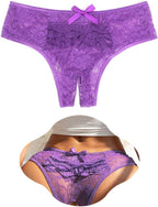 ohyeah Women Plus Size Cheeky Panties Lace Thongs Panties Trim Lace Underwear Low Rise Underpants
