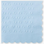 Crisky 3 Ply Baby Shower Napkins for Boy, 50 Pack Embossed Footprints Blue Napkins for Dusty Blue Jean Boy Baby Shower Decorations, Disposable Paper Cocktail Napkin, and Not Easily Torn