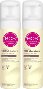 EOS| Shea Buttter| Kraite +| 24H Moisture Hydration 24H Shave Cream | Vanilla Bliss | 7fl oz. | (Pack of 2)