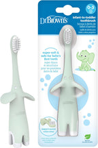 Dr. Brown's Infant-to-Toddler Toothbrush, Elephant, Mint, 0-3 Years