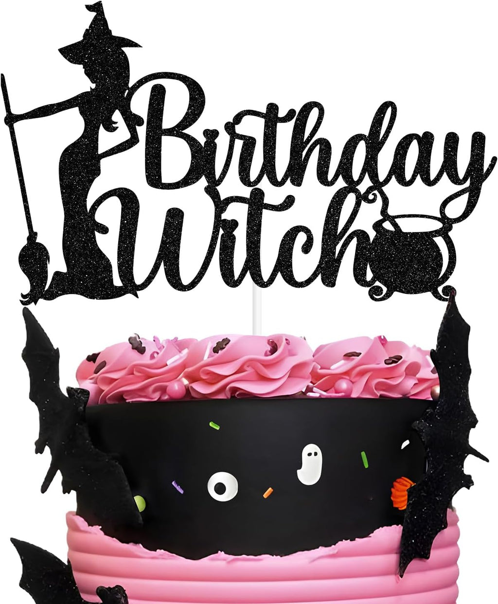 Birthday Witch Cake Topper, Witches Don't Age, Halloween Witch Cake Décor, Happy Birthday Witches Party Decorations