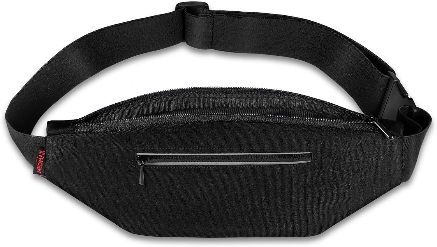 MEDMAX Diabetic Running Belt with Adjustable Waist, Insulin Pump Belt Holder Organizer Waist Pouch, Epipen Medical Fanny Pack Bag (Bag Only) (Black)