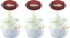 24 Pack American Football Cupcake Toppers Assembled Rugby Ball Cupcake Picks for Super Rugby Sports Theme Baby Shower Kids Birthday Party Cake Decorations