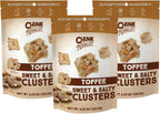 Chunk Nibbles Toffee Snack Clusters - Buttery Milk Chocolate Toffee with Pretzels & Corn Squares - Award-Winning Gourmet Treat, Small Batch, Handcrafted - 4.25oz Resealable Pouch (3 Pack)